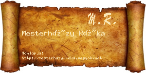 Mesterházy Réka névjegykártya